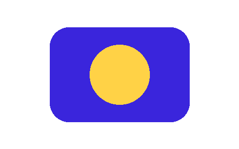 Purple rounded rectangle and yellow circle on a transparent PNG background